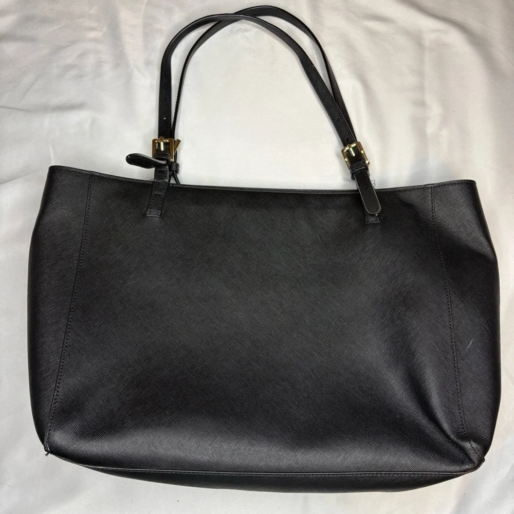 ❌SOLD!❌ $320 Tory Burch York Tote Black Saffiano Leather size Large EUC - Picture 7 of 17